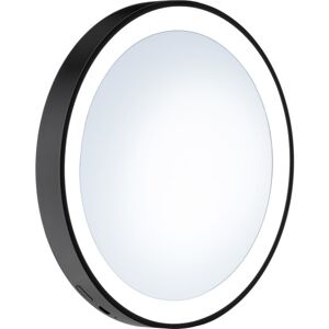 Smedbo Outline Lite Makeup Spejl Med Lys, Ø13 Cm, Mat Sort