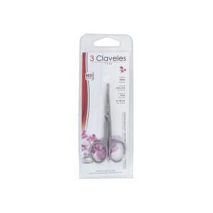 3 Claveles Ciseaux a Ongles Bebe Courbe Mat 10 cm - Blister 1 Paire de ciseaux