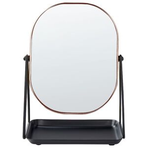Miroir de maquillage 20 x 22 cm rose doré CORREZE - Publicité