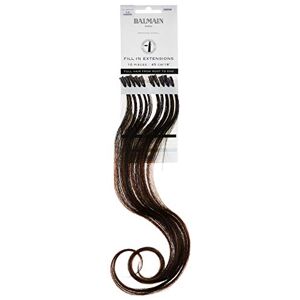 Balmain Extensions de cheveux humains à remplir 10 pièces Longueur : 45 cm N° 3.5 OM Brun ombré 0,04 kg - Publicité