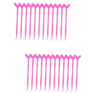 POPETPOP 24 Pièces Pinceau Faux Cils En Forme De y Brosses à Poisson Cils Coussinet Rehausseur De Cils Outils De Rehaussement D'extension De Cils Choisissez Une Aiguille Cosmétique Pv - Publicité