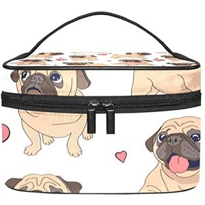 JDEZ Motifs Chien Carlin Pinceau de Maquillage Organisateur de Sac de beauté Pochette de cosmétiques - Publicité