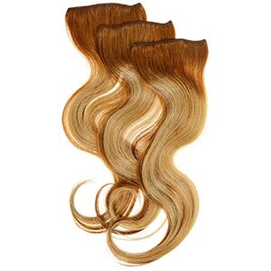 Balmain DoubleHair Lot de 3 extensions de cheveux naturels Blond doré très clair 40 cm 9,8 g 0,11 kg - Publicité