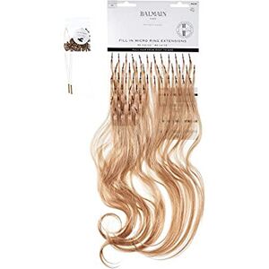 Balmain Lot de 50 extensions de cheveux humains Micro Ring Longueur 40 cm 9A Blond cendré clair 240 g - Publicité