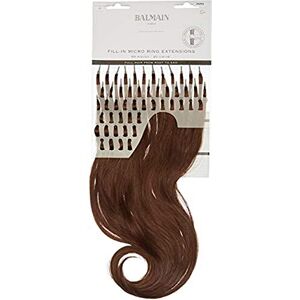 Balmain Micro Ring Extensions de cheveux humains 50 pièces Longueur 40 cm L5 Brun clair 240 g - Publicité