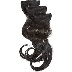 Balmain DoubleHair Extensions de cheveux humains 3 pièces, longueur 40 cm, numéro 1 noir, 0,11 kg - Publicité