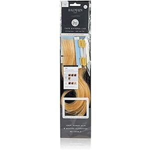 Balmain Lot de 2 extensions de cheveux humains 25 cm de long 10 g Blond clair naturel 22 g - Publicité