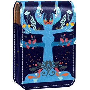 Générique Mini boîte de rangement portable pour rouge à lèvres avec miroir pour femme Bleu foncé, multicolore, 9.5x2x7 cm/3.7x0.8x2.7 in - Publicité