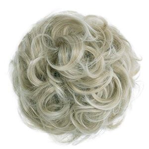 CAISHA XL Postiche Choucho Avoir Les Cheveux Relevés Volumineux Bouclé Chignon Blond Clair G12E - Publicité