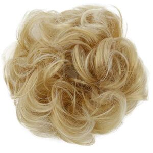 CAISHA XL Postiche Choucho Avoir Les Cheveux Relevés Volumineux Bouclé Chignon Blond Clair G15E - Publicité
