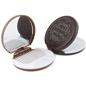 Jiacheng29 Miroir de poche compact pliable en forme de cookie - Publicité