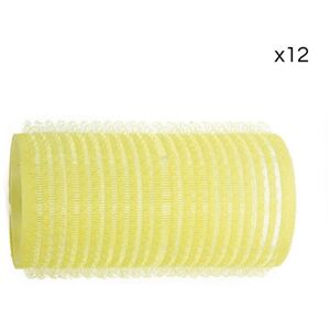12 rouleaux velcro jaunes Shophair 32mm - Publicité