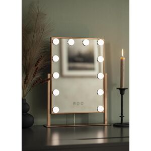 KAILA Miroir de maquillage Hollywood 12 Or rose 30x41 cm