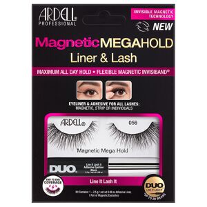 Ardell - Faux-Cils Magnétique MegaHold n°56 aveccolle/feutre eyeliner Duo 2,5g Magnétiques en frange réutilisables, avec colle/feutre inclus 2.5 g - Publicité