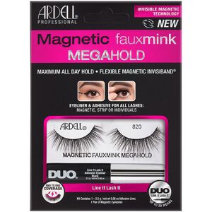 Ardell - Faux-Cils Magnétique Faux Mink n°820 avec colle/feutre eyeliner Duo 2,5g Magnétiques en frange réutilisables, inclus 2.5 g - Publicité