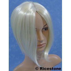 Ricestone Perruque mi-longue synthetique Blond platine.