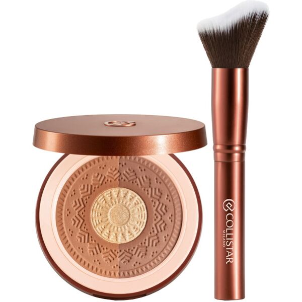 collistar terra polvere abbronzante effetto seta + pennello contouring 09 cristalli di sole shimmer