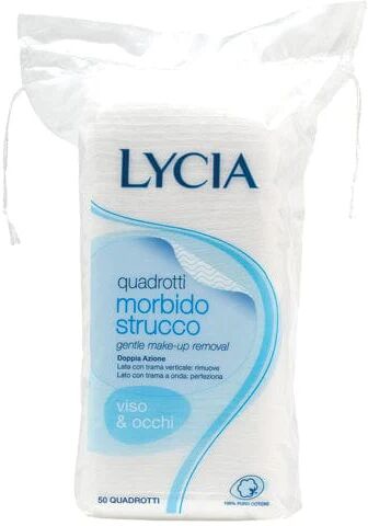 LYCIA Quadrotti Cotone Morbido Strucco 50 Pezzi