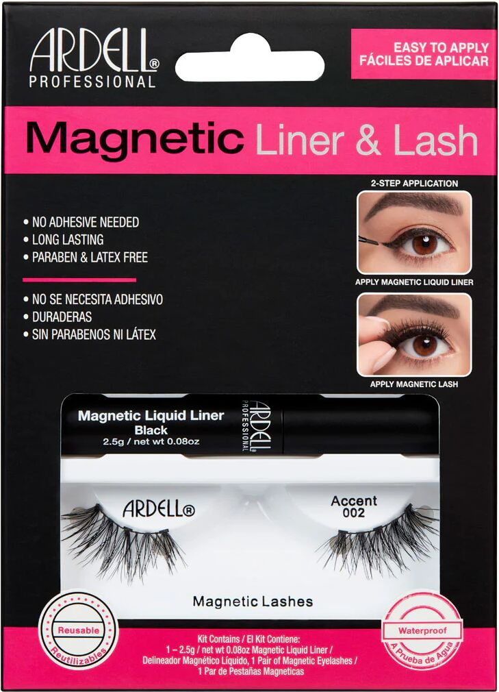 Ardell Kit Ciglia Magnetic Accent 002 + Eyeliner Liquido Magnetic