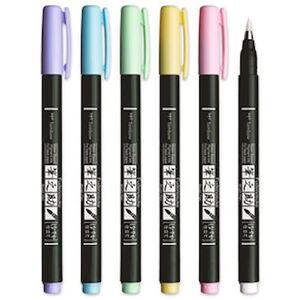 Tombow Brush pen Fudenosuke soft pastel ass (6)