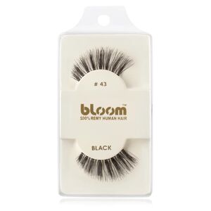 Bloom Natural stick-on eyelashes from human hair No. 43 (Black) 1 cm