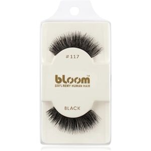 Bloom Natural Stick-On Eyelashes From Human Hair No. 117 (Black) 1 cm