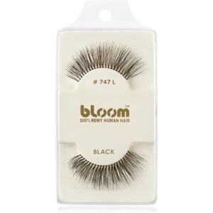 Bloom Natural stick-on eyelashes from human hair No. 747L (Black) 1 cm