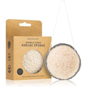 BrushArt Home Salon Double-sided konjac sponge gentle exfoliating sponge Charcoal & Walnut 6 g