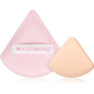 Brushworks Triangular Powder Puff Duo makeup sponge applicator