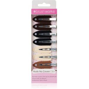 Brushworks No Crease Clips hair pins Nude