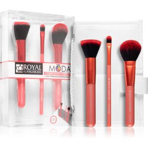 Royal and Langnickel Moda Complexion Perfection brush set for travelling Red 3 pc