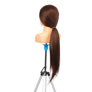 TOMTOP JMS 70percent  Human Hair Mannequin Head For Braiding Manikin Head For Hairdresser Professional Cosmetology