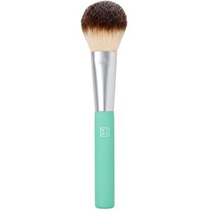 3INA MAKEUP - The Powder Brush - Mint Brush For Liquid, Cream Or Powder Makeup - Soft And Compact Synthetic Bristles - Ergonomic Handle - Flat Tip - Vegan - Cruelty Free