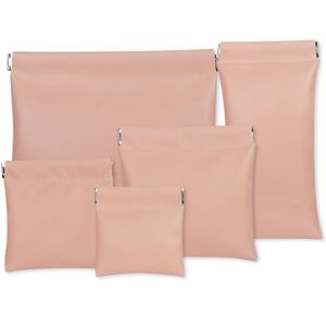 Niuoppy 5PCS Small Makeup Bag, Mini Travel Toiletry Bag, Leather Travel Cosmetic Bags, Small Make Up Pouch Vegan for Women (Pink)