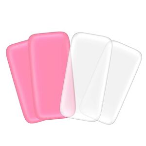 Housoutil 4pcs Eyelash Silicone Sticker Transparent Stickers Makeup Stickers Lash Accessories Forehead Pads Lash Holder Makeup Tray White Make up Silica Gel Auxiliary Tool