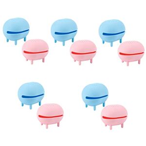 Housoutil 10 Pcs Beauty Egg Storage Box Silicone Container Silicone Makeup Puff Holder Makeup Container Portable Powder Puff Holder Cosmetic Silica Gel Miss Dust-proof