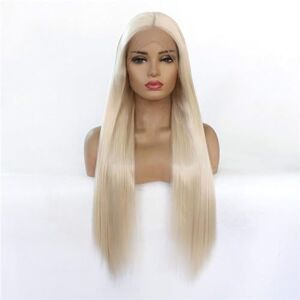 NAKEAH GCX- Straight Hair Blonde Lace Wig Human Hair No Gel Long Hair Prepped Baby Hair Full Head Lace Wig,18 Inches beautiful