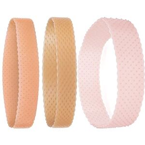 Samine 3 Pcs Transparent Silicone Wig Grip Headband Wig Soft Strong Hold Non Slip Wig Band Wig Fix Silicone Band Sweatproof Headband for Wig(Orange/Light Brown/Pink)