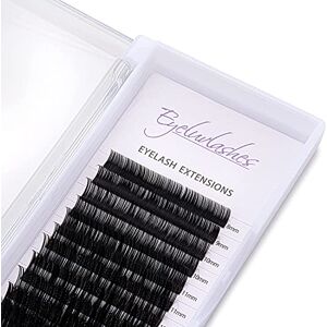 Eyeluvlashes PROFESSIONAL EYELASH EXTENSIONS Eyelash Extension Tray Faux Mink Lashes Set Length Eyelash Tray D Curl 12 Lines 3000 Lashes Eyeluvlashes Individual Eyelash Classic Lashes Synthetic Mink (D Curl 0.15 x 12mm)