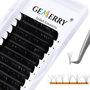 Easy Fan Lash Extensions 0.07mm 15mm D curl Russian Volume Noir Lashes Tray Automatic Flowering Blooming Self Fanning Lashes 3D 4D 5D 6D 8D Long Individual Eyelashes Gemerry Lashes(0.07-d curl-15mm)