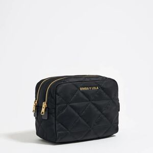 BIMBA Y LOLA Medium black nylon double make-up case BLACK UN adult