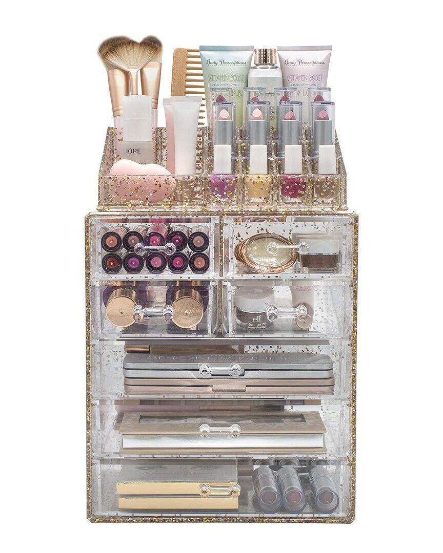 Sorbus Glitter Cosmetic Makeup & Jewelry Storage Case NoColor NoSize
