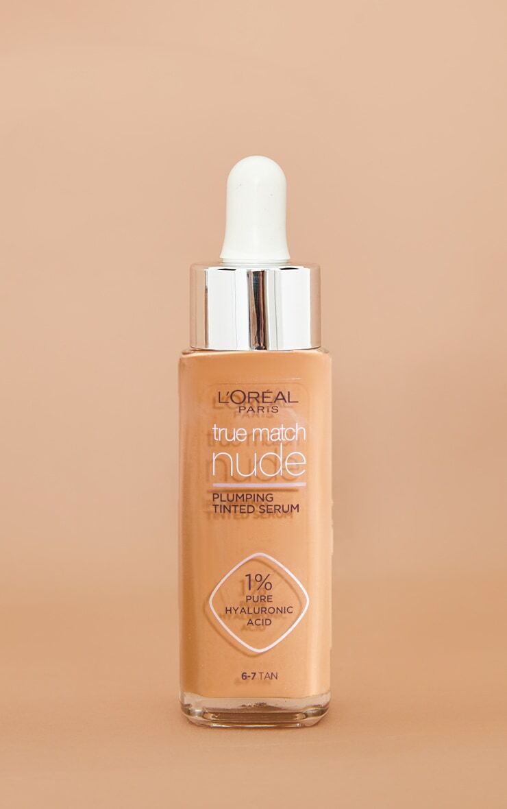 PrettyLittleThing L'Oreal Paris True Match Nude Plumping Tinted Serum 1% Hyaluronic Acid Shade 6-7 Tan  - Tan - Size: One Size