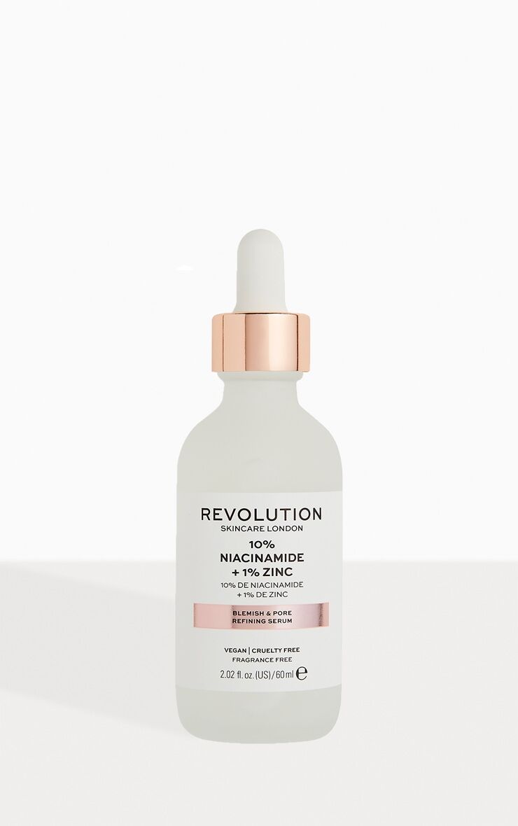 PrettyLittleThing Revolution Skincare 10% Niacinamide + 1% Zinc SuperSized Blemish & Pore Refining Serum  - Clear - Size: One Size