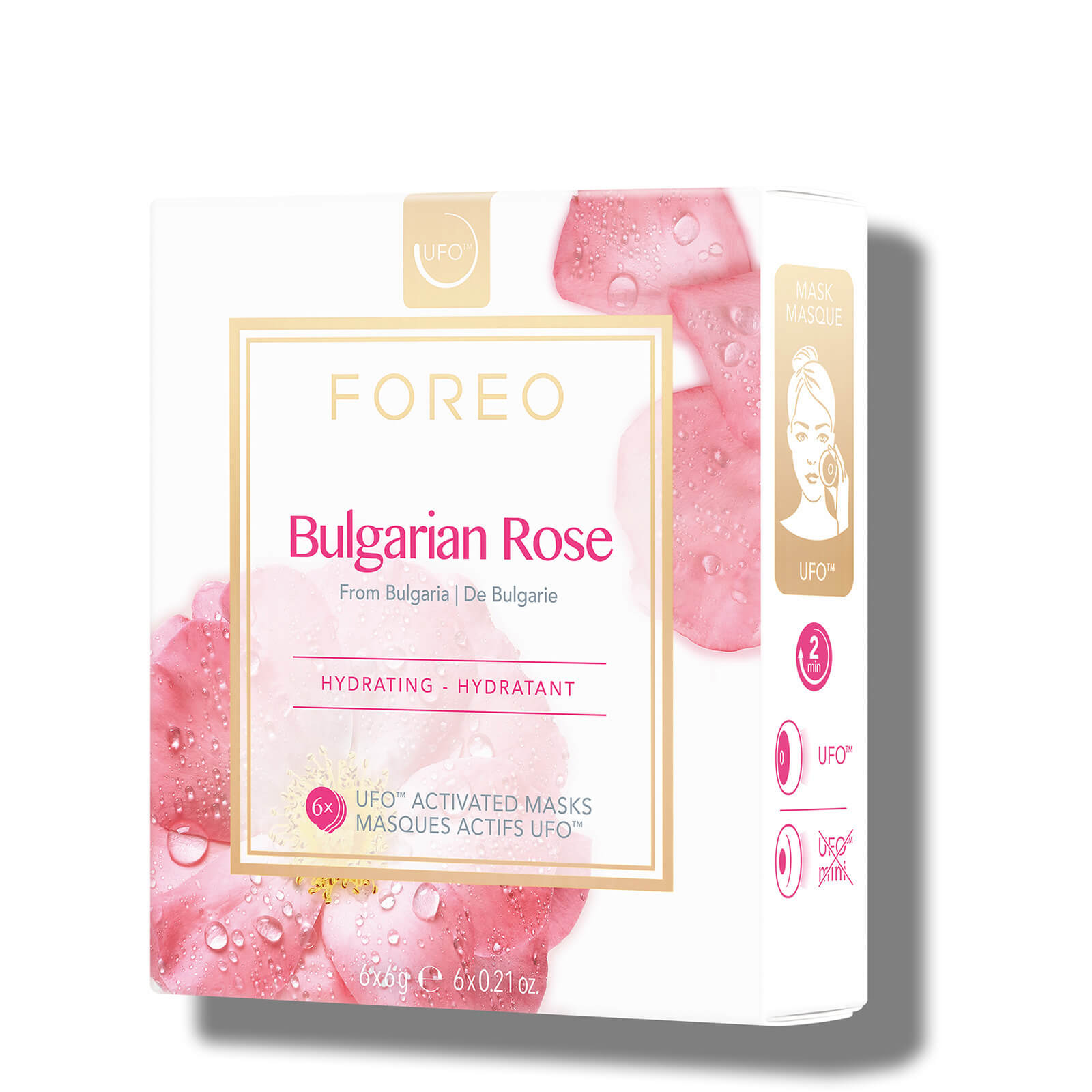 FOREO Bulgarian Rose UFO Moisture-Boosting Face Mask (6 Pack)