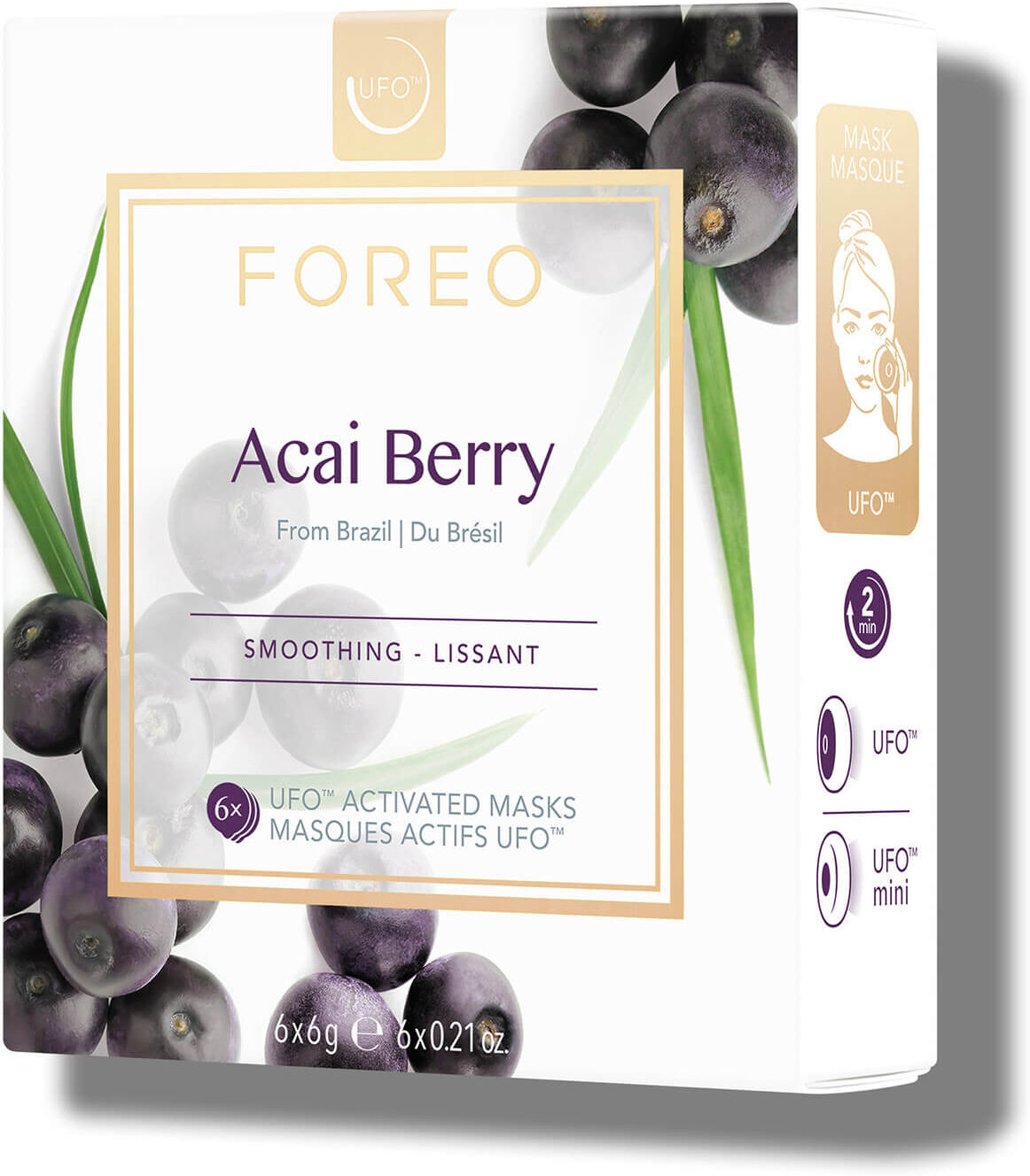 FOREO Acai Berry UFO/UFO Mini Firming Face Mask for Ageing Skin (6 Pack)