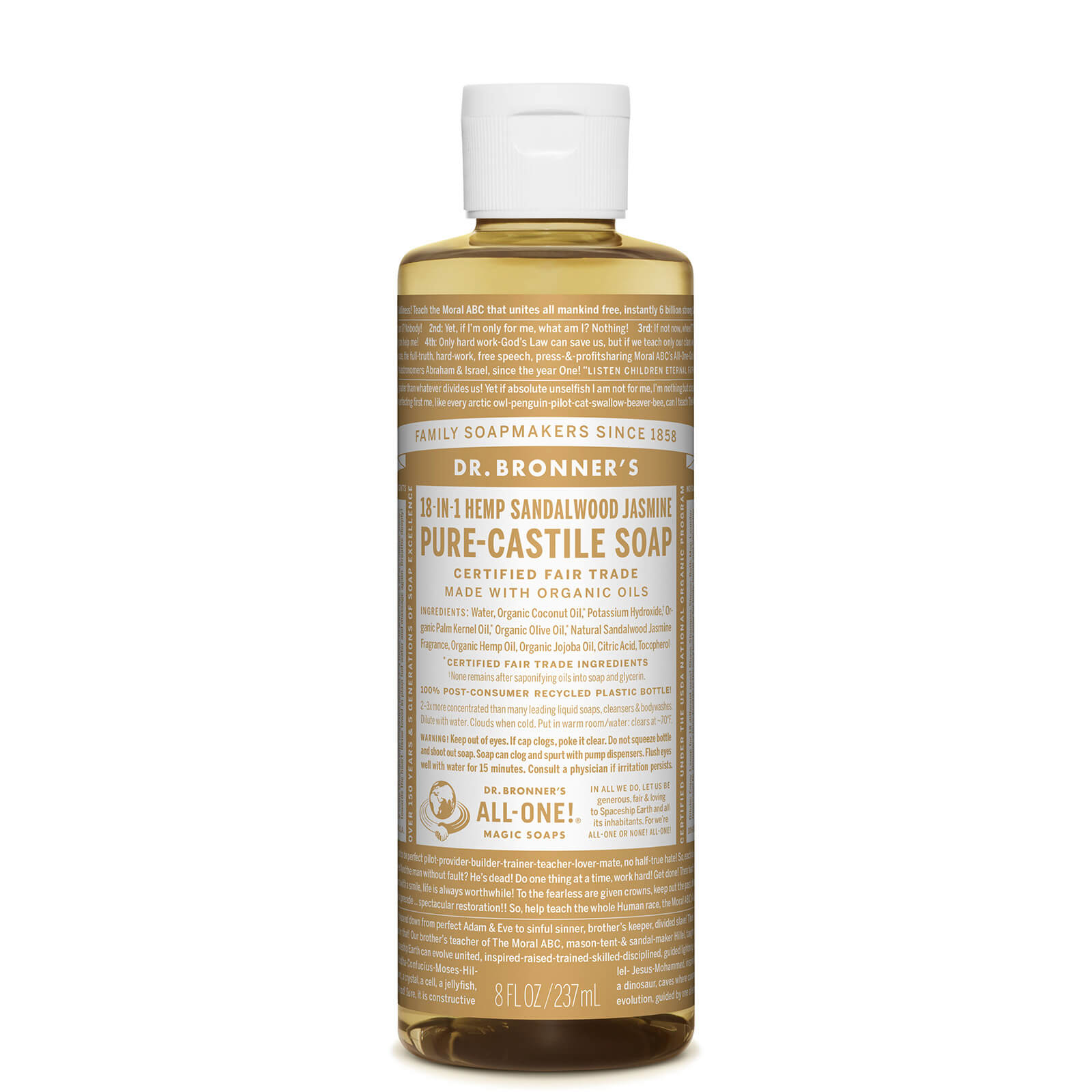 Dr. Bronner's Dr Bronner's Pure Castile Liquid Soap Sandalwood and Jasmine 237ml