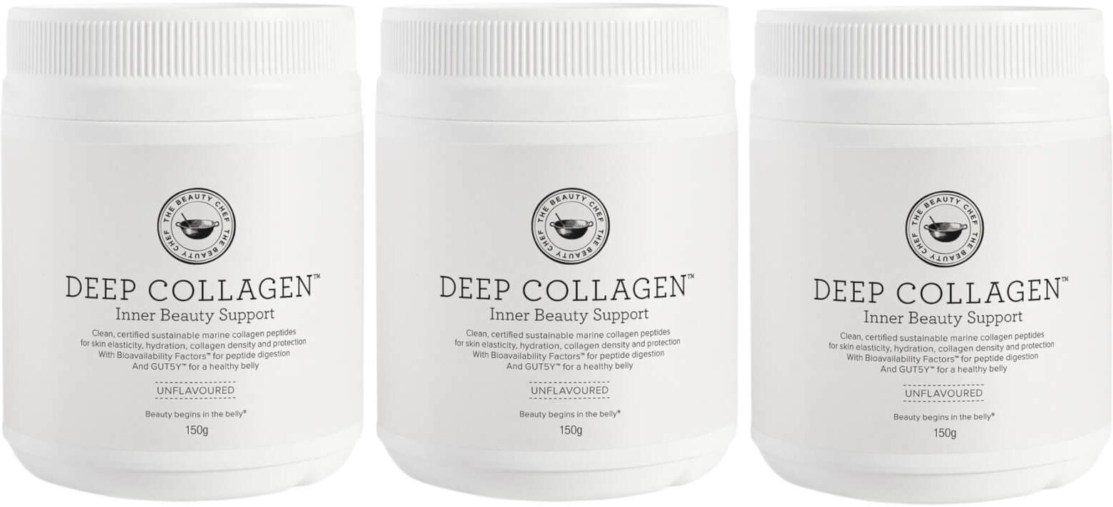 The Beauty Chef Deep Collagen Inner Beauty Support Trio (Worth $207.00)