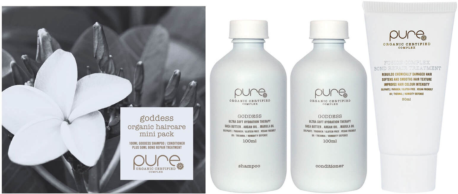 Pure Goddess Organic Haircare Mini Trio Pack