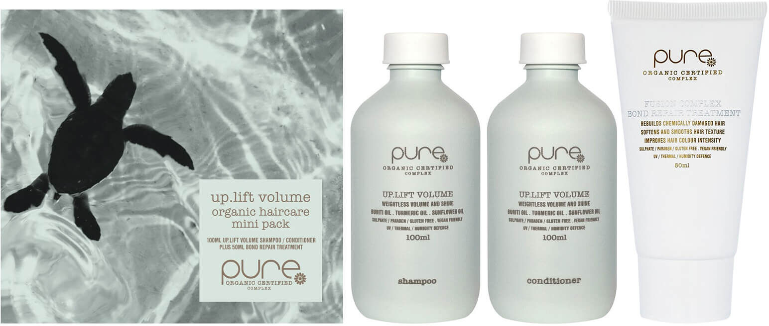 Pure Up Lift Organic Haircare Mini Trio Pack